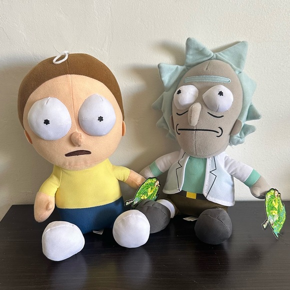 Rick and Morty Plush Toy Set - Brown, Yellow, Blue, White, Gray - Picture 1 of 4